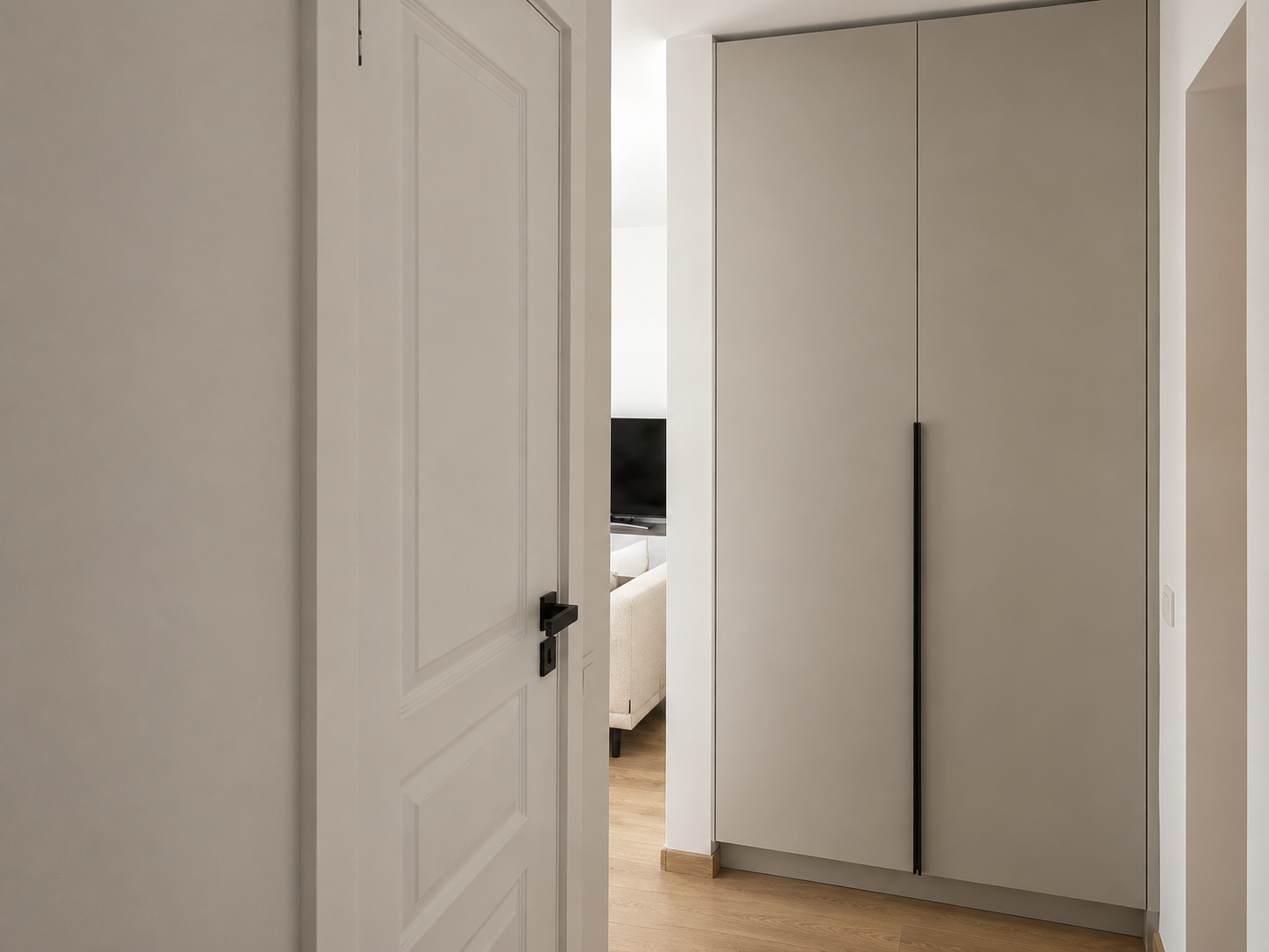 Šviesių apartamentų virtuvės stalviršis